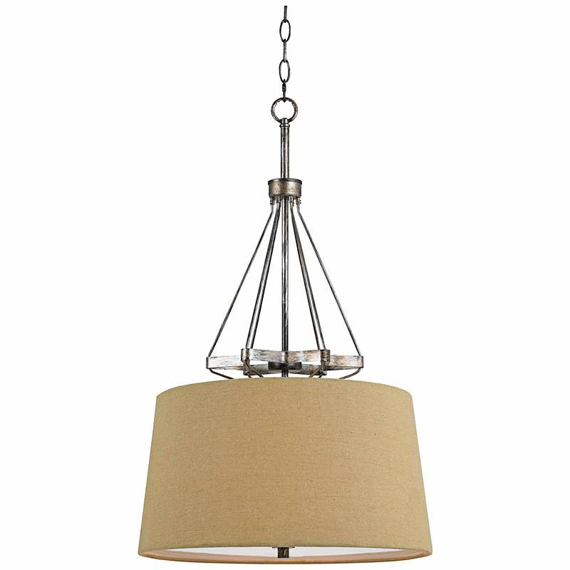 Cresco Collection 20" Wide Textured Steel Pendant 4 Cresco Collection 20" Wide Textured Steel Pendant - Image 2