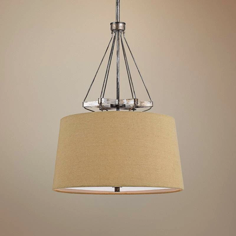 Cresco Collection 20" Wide Textured Steel Pendant 3 Cresco Collection 20" Wide Textured Steel Pendant