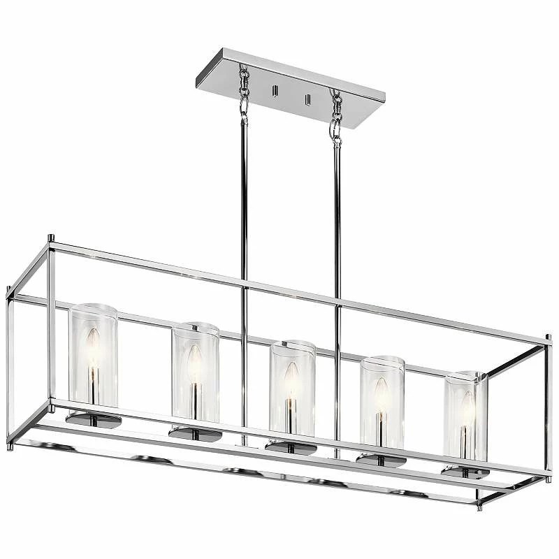 Crosby 41 1/4" Wide Chrome Kitchen Island Light Chandelier 4 Crosby 41 1/4" Wide Chrome Kitchen Island Light Chandelier - Image 2