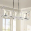 Crosby 41 1/4" Wide Chrome Kitchen Island Light Chandelier -Outlet The Radiantix Store crosby 41 and one quarter inch wide chrome kitchen island light chandelier 42r95cropped
