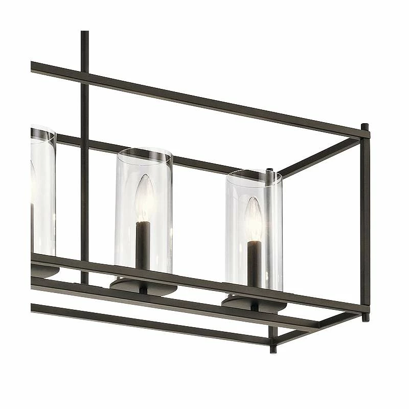 Crosby 41 1/4" Wide Oiled Bronze Rectangular Kitchen Island Chandelier 5 Crosby 41 1/4" Wide Oiled Bronze Rectangular Kitchen Island Chandelier - Image 3