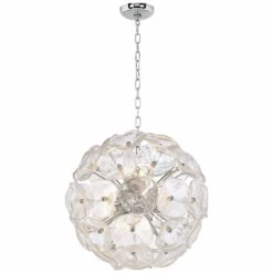 Crystal Blossom 20"W 12-Light Pendant Chandelier -Outlet The Radiantix Store crystal blossom 20 inchw 12 light pendant chandelier 34617
