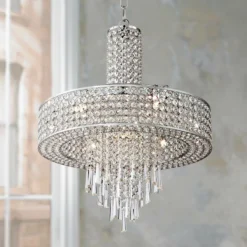 Crystal Cascade 19 1/2" Wide Crystal Pendant Chandelier