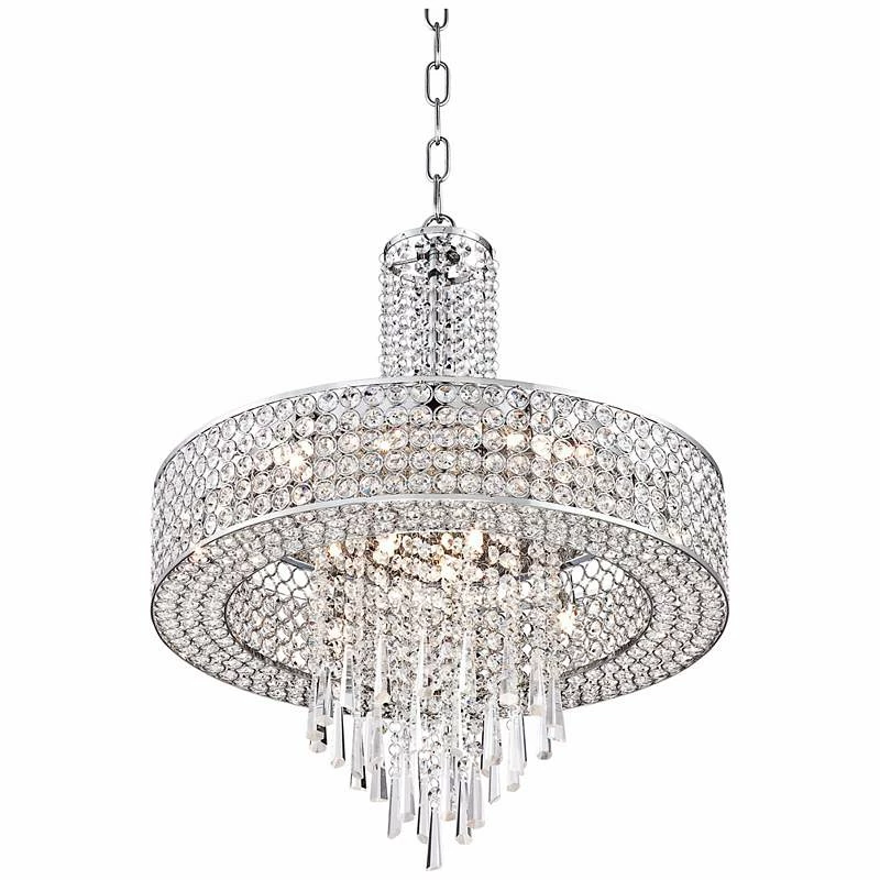 Crystal Cascade 19 1/2" Wide Crystal Pendant Chandelier 7 Crystal Cascade 19 1/2" Wide Crystal Pendant Chandelier - Image 5