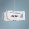 Crystal Clear 19 3/4"W Polished Nickel 4-Light Pendant -Outlet The Radiantix Store crystal clear 19 and three quarter inchw polished nickel 4 light pendant 8c616cropped