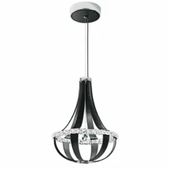 Crystal Empire 20 1/2"W Grizzly Black LED Pendant Light -Outlet The Radiantix Store crystal empire 20 and one half inchw grizzly black led pendant light 44e25