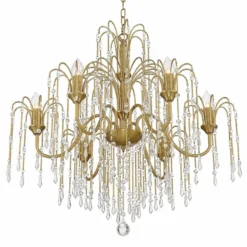 Crystal Rain 30" Wide Soft Gold Crystal 6-Light Chandelier -Outlet The Radiantix Store crystal rain 30 inch wide soft gold crystal 6 light chandelier 678a1views1