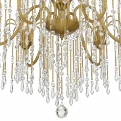Crystal Rain 30" Wide Soft Gold Crystal 6-Light Chandelier -Outlet The Radiantix Store crystal rain 30 inch wide soft gold crystal 6 light chandelier 678a1views3