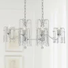 Crystal Rain 33" Wide Chrome 6-Light Island Chandelier -Outlet The Radiantix Store crystal rain 33 inch wide chrome 6 light island chandelier 364m2cropped
