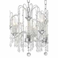 Crystal Rain 33" Wide Chrome 6-Light Island Chandelier 11 Crystal Rain 33" Wide Chrome 6-Light Island Chandelier -Outlet The Radiantix Store crystal rain 33 inch wide chrome 6 light island chandelier 364m2views2