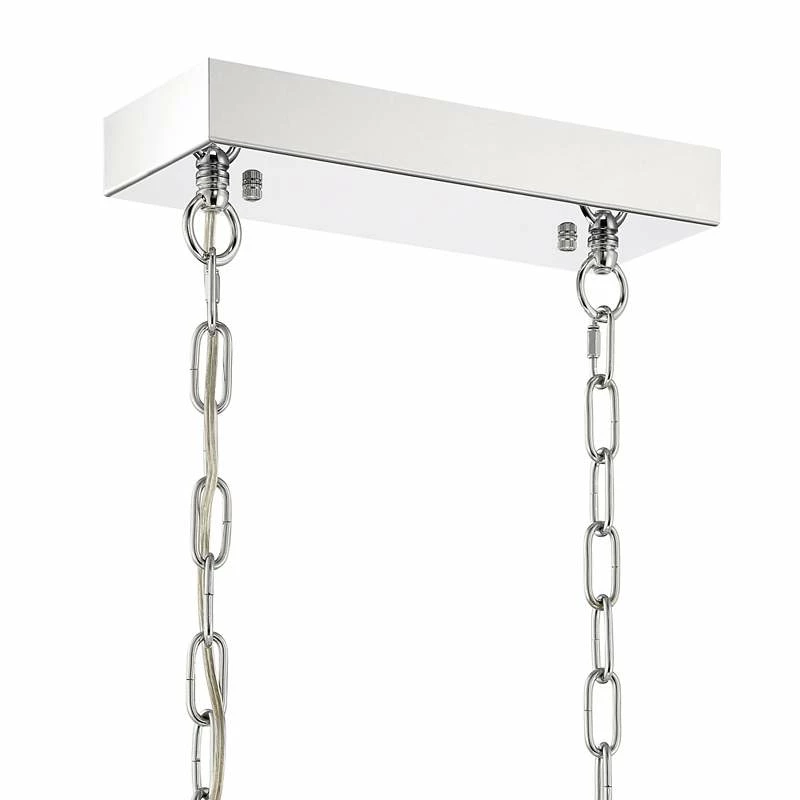 Crystal Rain 33" Wide Chrome 6-Light Island Chandelier 7 Crystal Rain 33" Wide Chrome 6-Light Island Chandelier - Image 5