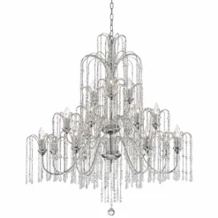 Crystal Rain 37" Wide 18-Light Crystal Chandelier 9 Crystal Rain 37" Wide 18-Light Crystal Chandelier -Outlet The Radiantix Store crystal rain 37 inch wide 18 light crystal chandelier 6v862