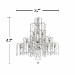 Crystal Rain 37" Wide 18-Light Crystal Chandelier 11 Crystal Rain 37" Wide 18-Light Crystal Chandelier -Outlet The Radiantix Store crystal rain 37 inch wide 18 light crystal chandelier 6v862views2