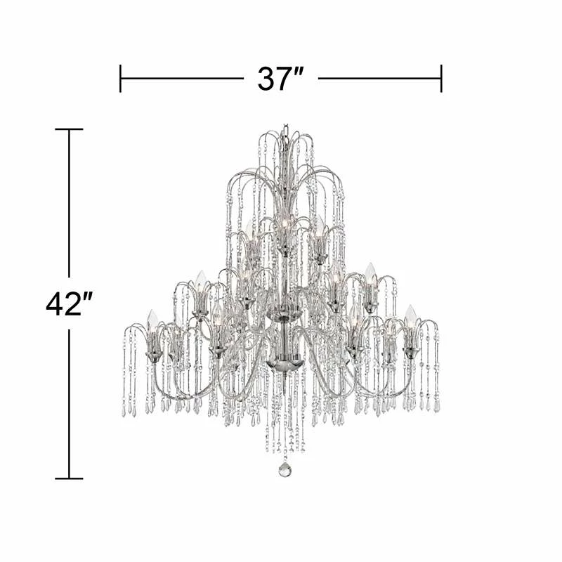 Crystal Rain 37" Wide 18-Light Crystal Chandelier 7 Crystal Rain 37" Wide 18-Light Crystal Chandelier - Image 5