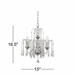 Crystal Rain Chrome 2-Light Swag Chandelier -Outlet The Radiantix Store crystal rain chrome 2 light swag chandelier 30m91views5