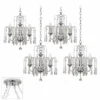 Crystal Rain Chrome 4-Light Swag Chandelier
