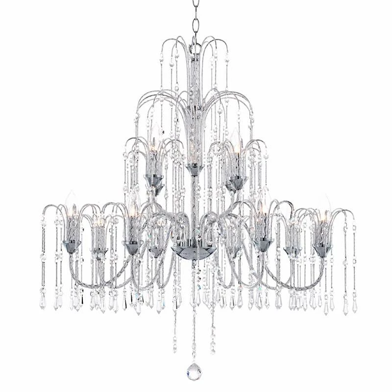 Crystal Rain Collection 33" Wide Large Crystal Chandelier 5 Crystal Rain Collection 33" Wide Large Crystal Chandelier - Image 3