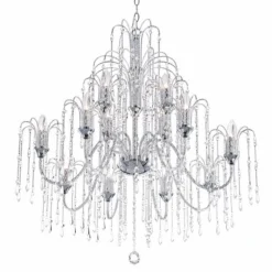 Crystal Rain Collection 33" Wide Large Crystal Chandelier 10 Crystal Rain Collection 33" Wide Large Crystal Chandelier -Outlet The Radiantix Store crystal rain collection 33 inch wide large crystal chandelier r4677views2