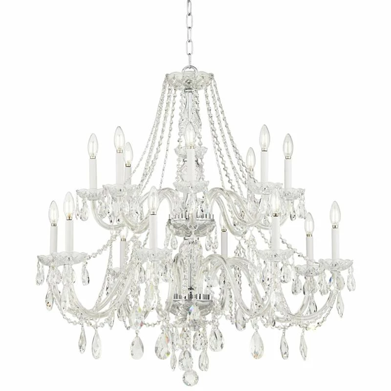 Crystorama 37" Wide Chrome 16-Light Traditional Crystal Chandelier 4 Crystorama 37" Wide Chrome 16-Light Traditional Crystal Chandelier - Image 2