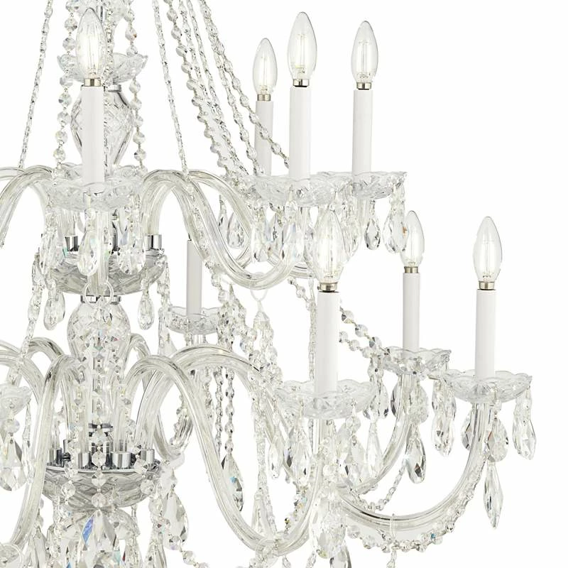 Crystorama 37" Wide Chrome 16-Light Traditional Crystal Chandelier 5 Crystorama 37" Wide Chrome 16-Light Traditional Crystal Chandelier - Image 3