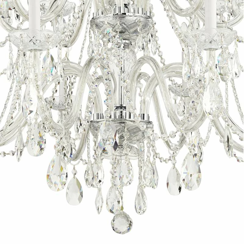Crystorama 37" Wide Chrome 16-Light Traditional Crystal Chandelier 7 Crystorama 37" Wide Chrome 16-Light Traditional Crystal Chandelier - Image 5