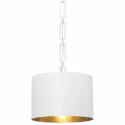 Crystorama Alston 12" Wide Matte White 1-Lt Cylinder Mini Chandelier