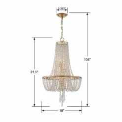 Crystorama Arcadia 18" Wide Antique Gold Crystal Chandelier -Outlet The Radiantix Store crystorama arcadia 18 inch wide antique gold crystal chandelier 83f79views3