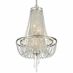 Crystorama Arcadia 18"W Antique Silver Crystal Chandelier -Outlet The Radiantix Store crystorama arcadia 18 inchw antique silver crystal chandelier 74v01views1