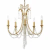 Crystorama Arcadia 23 1/2"W Antique Gold 5-Light Chandelier -Outlet The Radiantix Store crystorama arcadia 23 and one half inchw antique gold 5 light chandelier 83f51