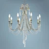 Crystorama Arcadia 27"W Antique Silver Crystal Chandelier