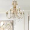Crystorama Arcadia 32 1/2" Wide 12-Light Antique Gold Chandelier
