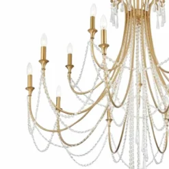 Crystorama Arcadia 46 1/4"W Antique Gold 15-Light Chandelier -Outlet The Radiantix Store crystorama arcadia 46 and one quarter inchw antique gold 15 light chandelier 99x14views1