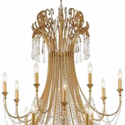 Crystorama Arcadia 61" Wide Antique Gold 28-Light Chandelier -Outlet The Radiantix Store crystorama arcadia 61 inch wide antique gold 28 light chandelier 99x28views2