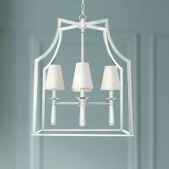 Crystorama Baxter 30" Wide Polished Nickel 4-Light Pendant