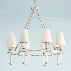 Crystorama Baxter 31 1/2" Wide Nickel 8-Light Chandelier