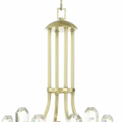 Crystorama Bolton 24 3/4"W Aged Brass And Crystal Chandelier -Outlet The Radiantix Store crystorama bolton 24 and three quarter inchw aged brass and crystal chandelier 80n02views2
