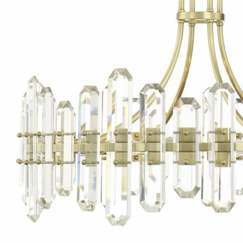 Crystorama Bolton 31"W Aged Brass 12-Light Crystal Chandelier 4 Crystorama Bolton 31"W Aged Brass 12-Light Crystal Chandelier - Image 2