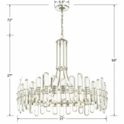 Crystorama Bolton 31"W Polished Nickel 12-Light Crystal Chandelier -Outlet The Radiantix Store crystorama bolton 31 inchw polished nickel 12 light crystal chandelier 70n37views3