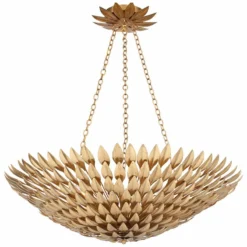 Crystorama Broche 30" Wide Antique Gold Pendant Light -Outlet The Radiantix Store crystorama broche 30 inch wide antique gold pendant light 3g792views2