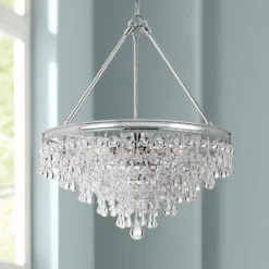 Crystorama Calypso 20" Wide Crystal And Chrome Chandelier
