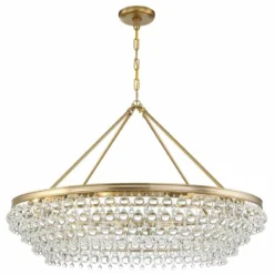 Crystorama Calypso 40" Wide Vibrant Gold And Crystal Chandelier -Outlet The Radiantix Store crystorama calypso 40 inch wide vibrant gold and crystal chandelier 94c13views3