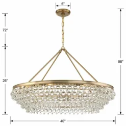 Crystorama Calypso 40" Wide Vibrant Gold And Crystal Chandelier -Outlet The Radiantix Store crystorama calypso 40 inch wide vibrant gold and crystal chandelier 94c13views4