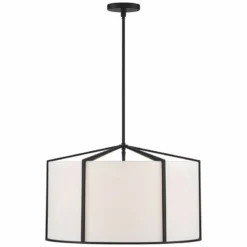 Crystorama Carlyn 24" Wide Black Steel Drum Pendant Light 10 Crystorama Carlyn 24" Wide Black Steel Drum Pendant Light -Outlet The Radiantix Store crystorama carlyn 24 inch wide black steel drum pendant light 158n1views3