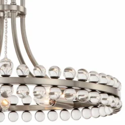 Crystorama Clover 22 1/2" Wide Brushed Nickel Chandelier -Outlet The Radiantix Store crystorama clover 22 and one half inch wide brushed nickel chandelier 62x91views1