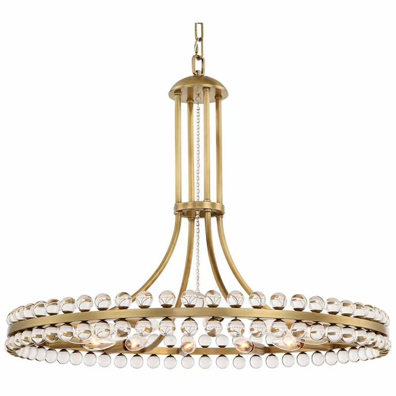 Crystorama Clover 28 3/4" Wide Aged Brass Chandelier 4 Crystorama Clover 28 3/4" Wide Aged Brass Chandelier - Image 2