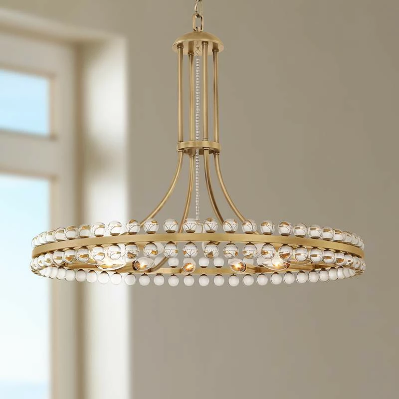 Crystorama Clover 28 3/4" Wide Aged Brass Chandelier 3 Crystorama Clover 28 3/4" Wide Aged Brass Chandelier