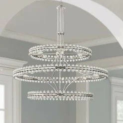 Crystorama Clover 48"W Brushed Nickel 24-Light Chandelier