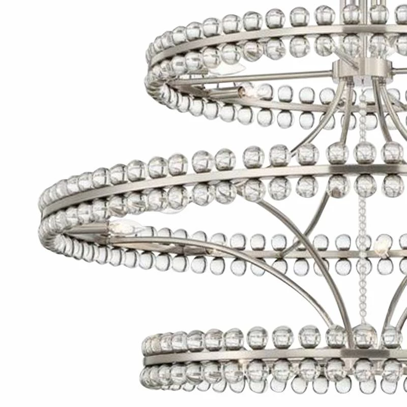 Crystorama Clover 48"W Brushed Nickel 24-Light Chandelier 5 Crystorama Clover 48"W Brushed Nickel 24-Light Chandelier - Image 3