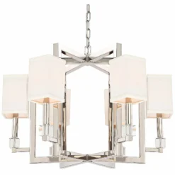 Crystorama Dixon 28 1/2" Wide Polished Nickel Chandelier