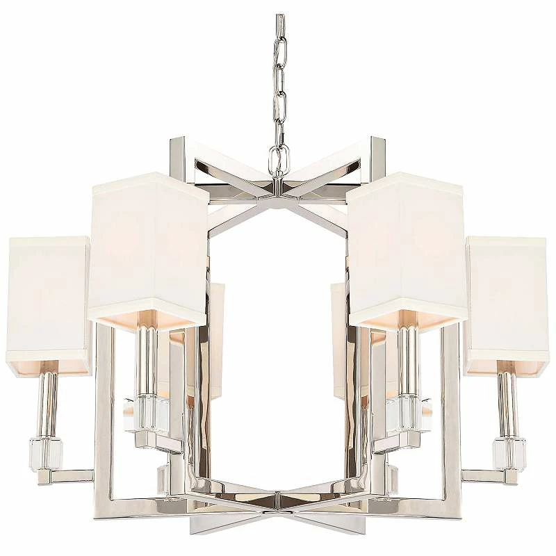 Crystorama Dixon 28 1/2" Wide Polished Nickel Chandelier 3 Crystorama Dixon 28 1/2" Wide Polished Nickel Chandelier